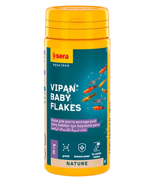 Sera Vipan Baby Flakes 50 ml 30 gr Yavru Balık Yemi